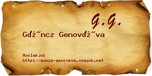 Güncz Genovéva névjegykártya